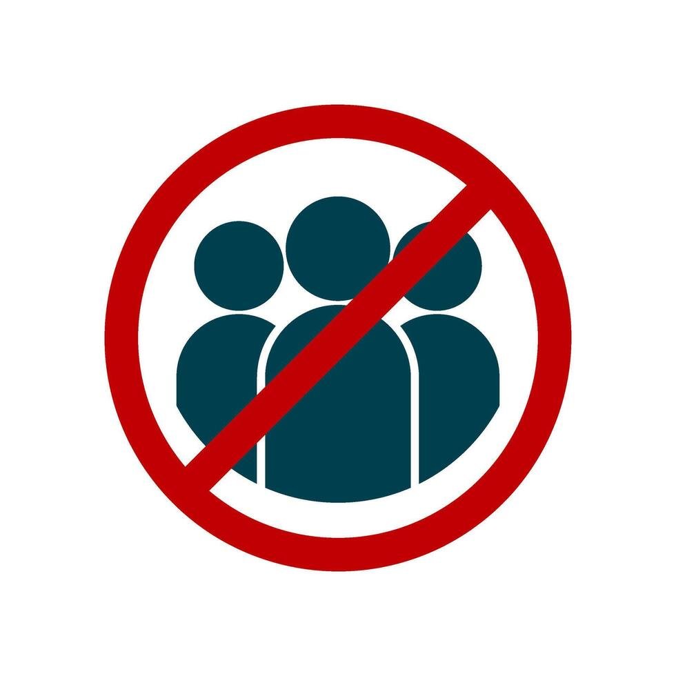 people is prohibited template illustration vector